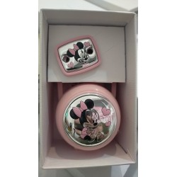 SPILLA E PORTA CIUCCIO + BOX ROSA in argento Minnie Disney