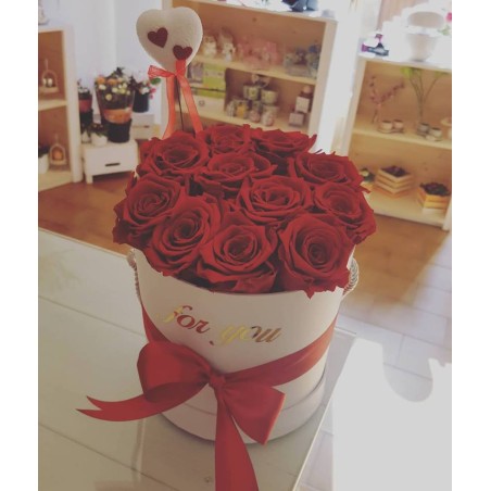 Box confezione regalo con 11 Rose Fresche