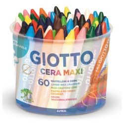 Colori Confezione 60 Pastelli a cera Giotto MAX